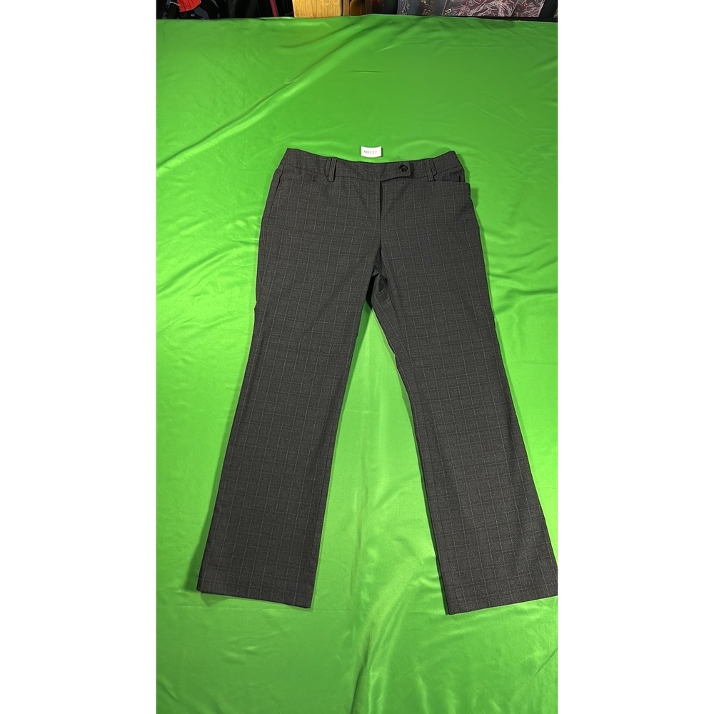 Style & co. Grey Grid Pattern Stretch Dress Pants Size 14